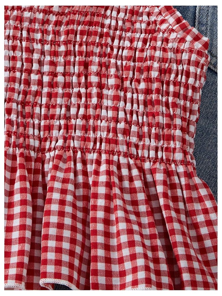 ミストレアス　Plaid Gathering Peplum Camisole GATHERED PEPLUM CAMISOLE DRESS – Rosetta Getty